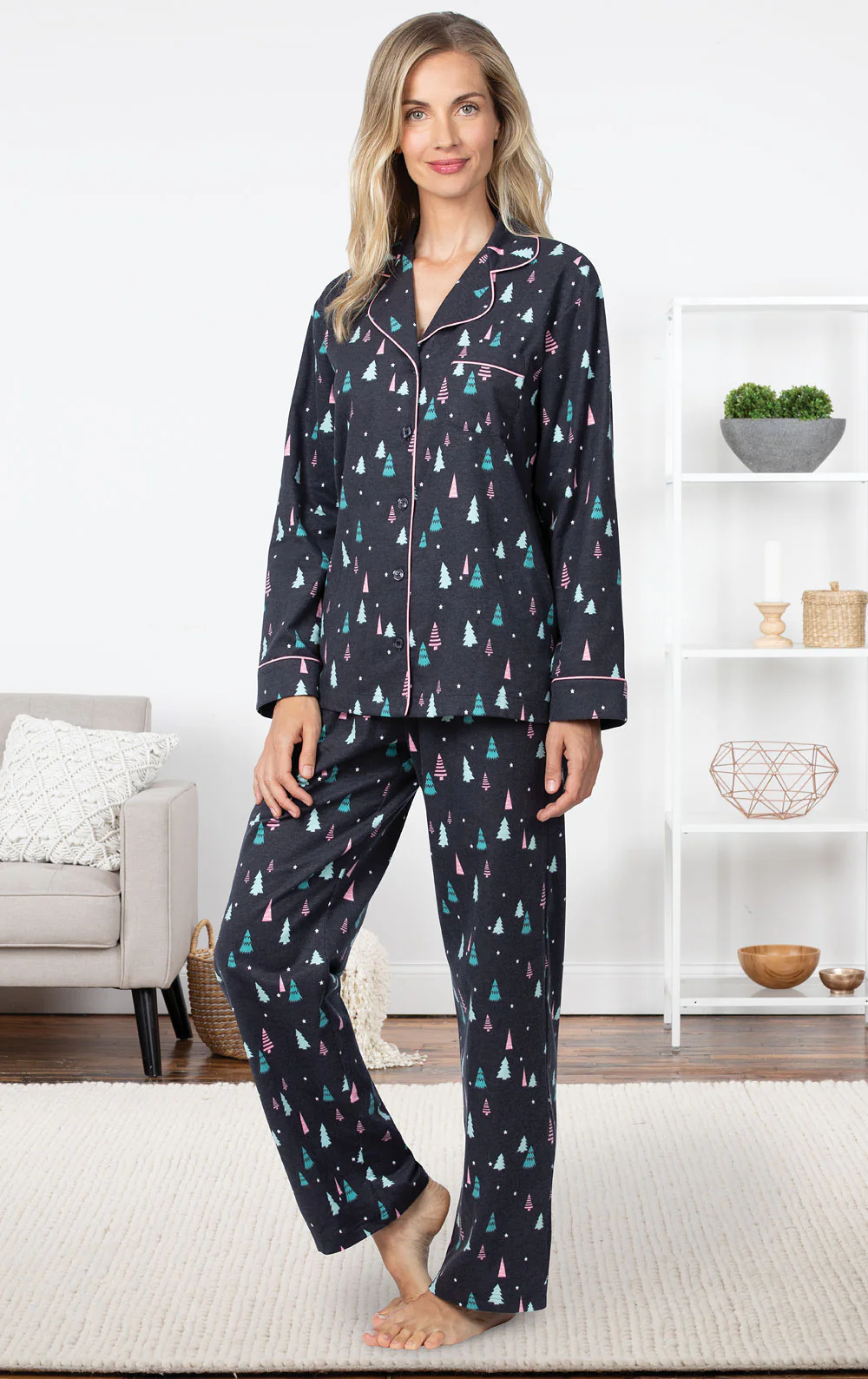 Addison Meadow Button-Front Flannel Pajamas - Final Sale - Image 3