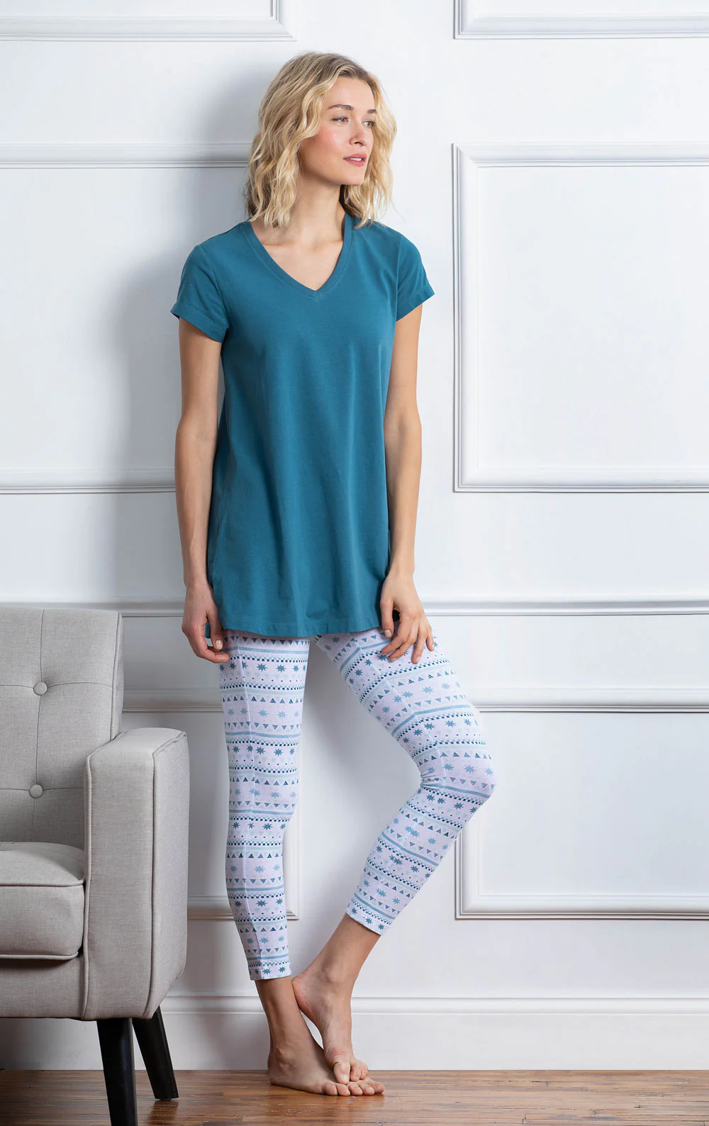 Addison Meadow Short Sleeve Legging Pajamas  - Final Sale - Image 3