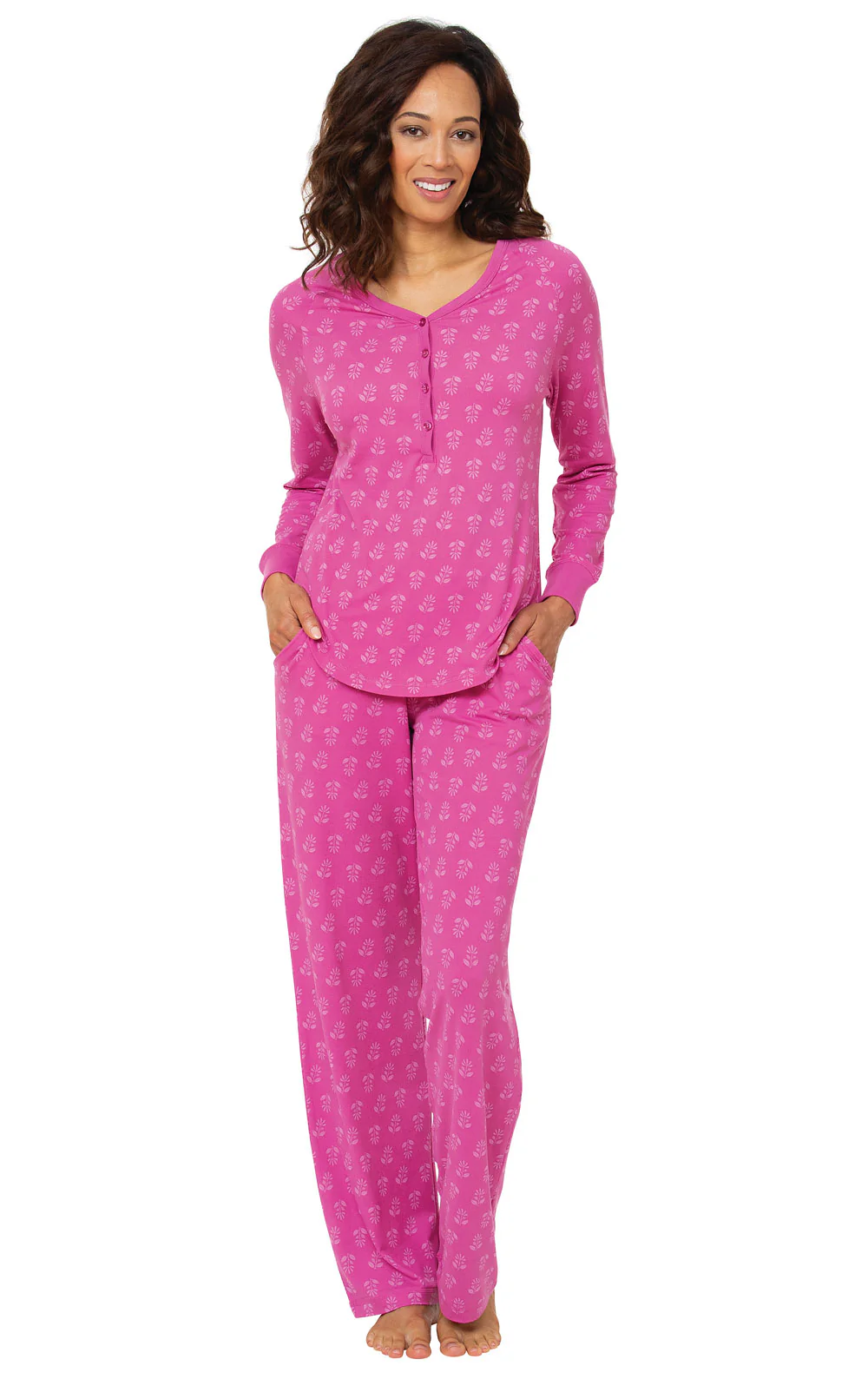Addison Meadow Whisper Knit Henley Pajamas  - Final Sale - Image 4