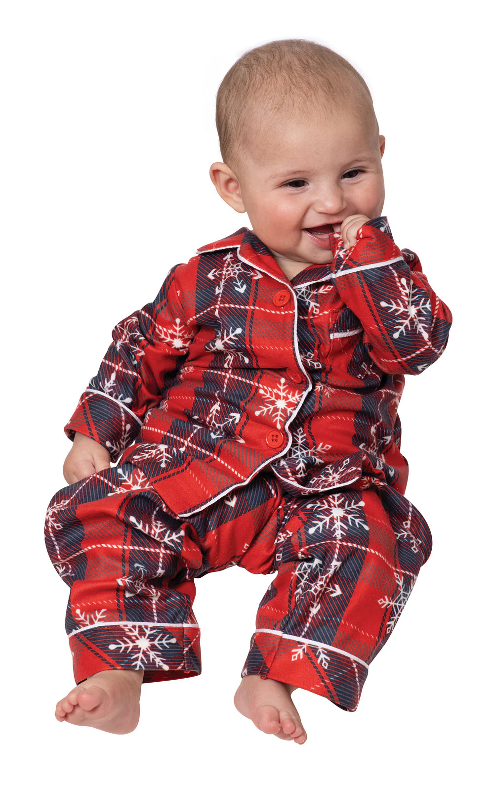 Americana Plaid Snowflake Infant Pajamas- Final Sale