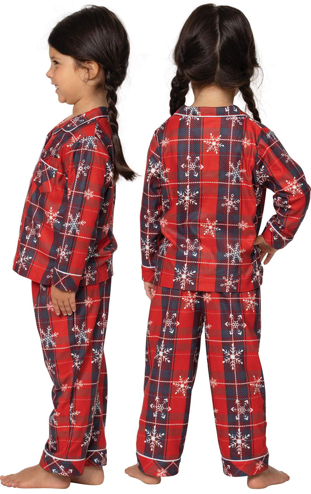 Americana Snowflake Plaid Toddler Pajamas - Final Sale - Image 2