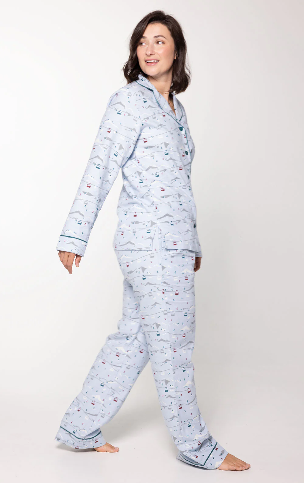 Apres Ski Button-Front Flannel Pajamas - Image 2