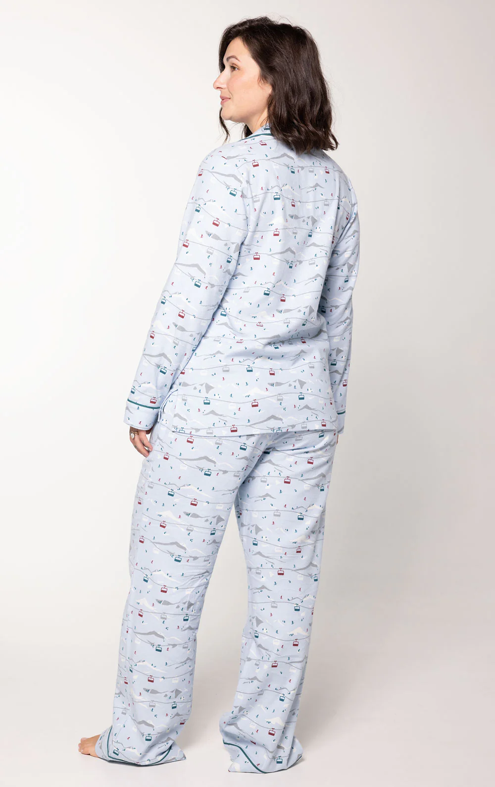Apres Ski Button-Front Flannel Pajamas - Image 3