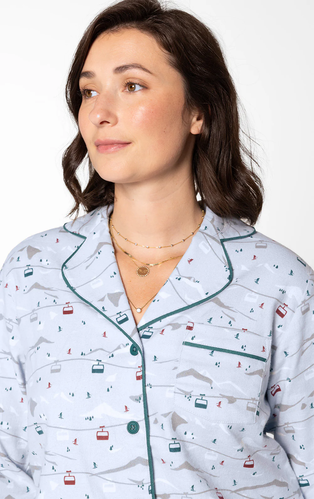 Apres Ski Button-Front Flannel Pajamas - Image 4