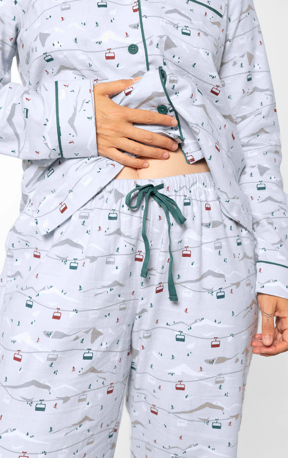 Apres Ski Button-Front Flannel Pajamas - Image 5