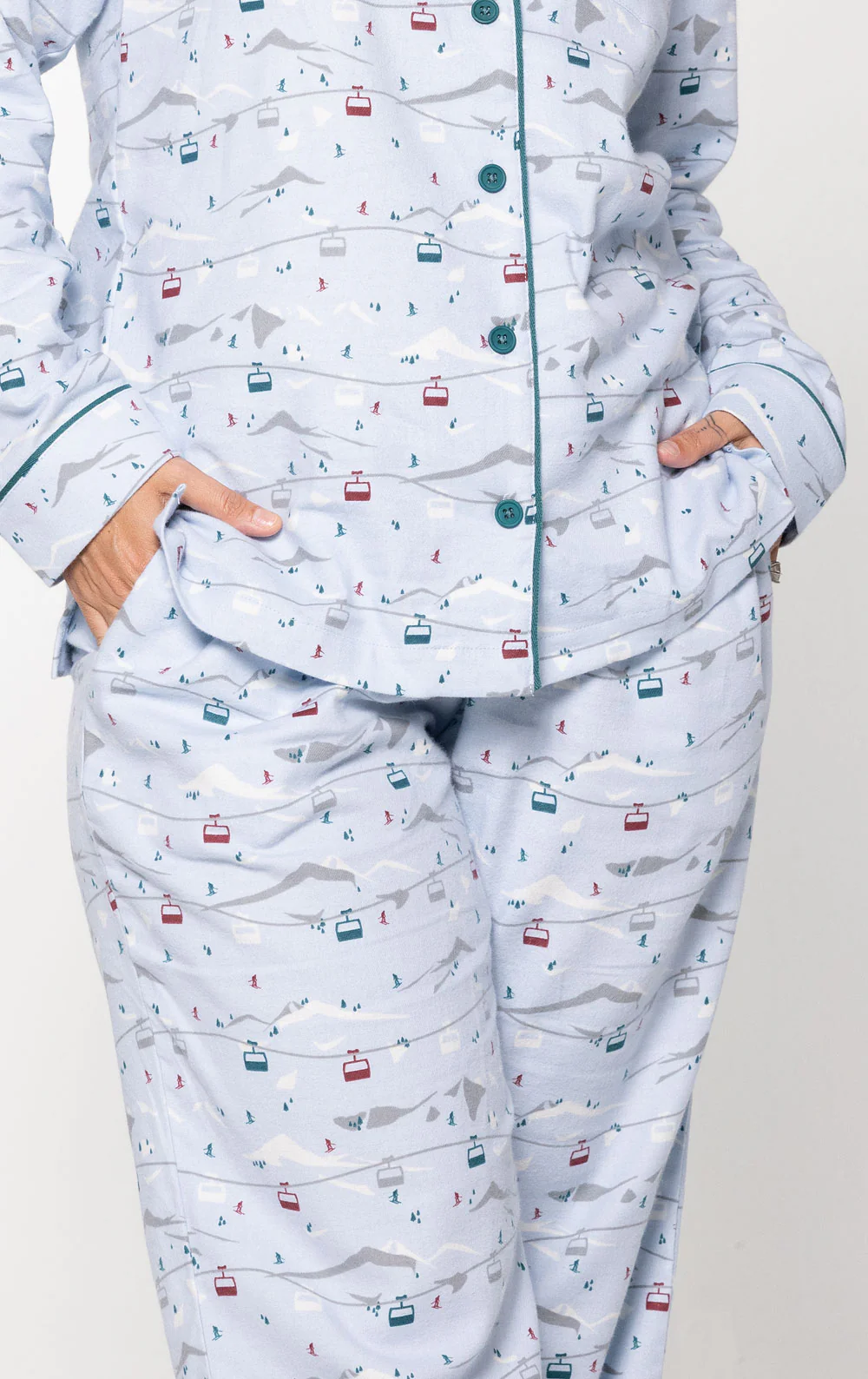 Apres Ski Button-Front Flannel Pajamas - Image 6