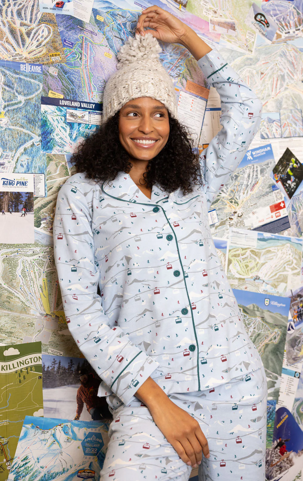 Apres Ski Button-Front Flannel Pajamas - Pet and Owner - Image 5