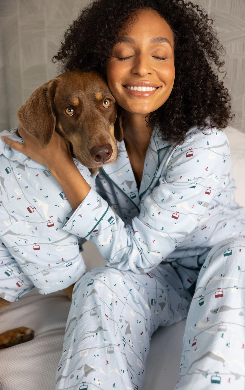 Apres Ski Button-Front Flannel Pajamas - Pet and Owner - Image 4
