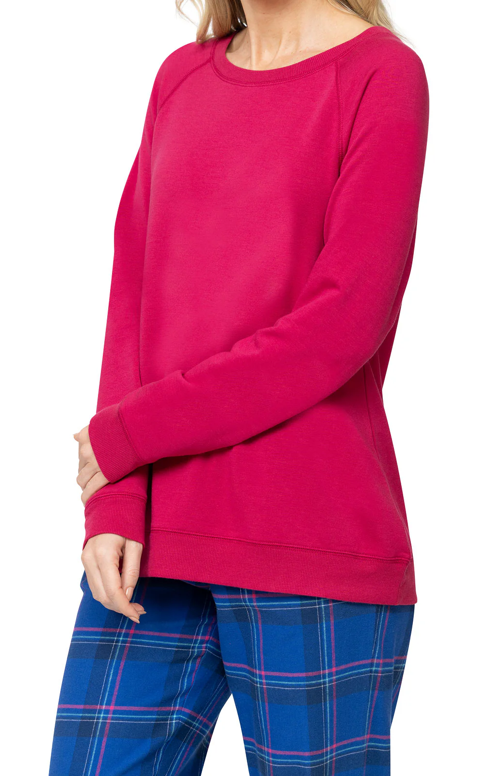Bright Plaid Soft French Terry & Flannel Pajamas - Image 4