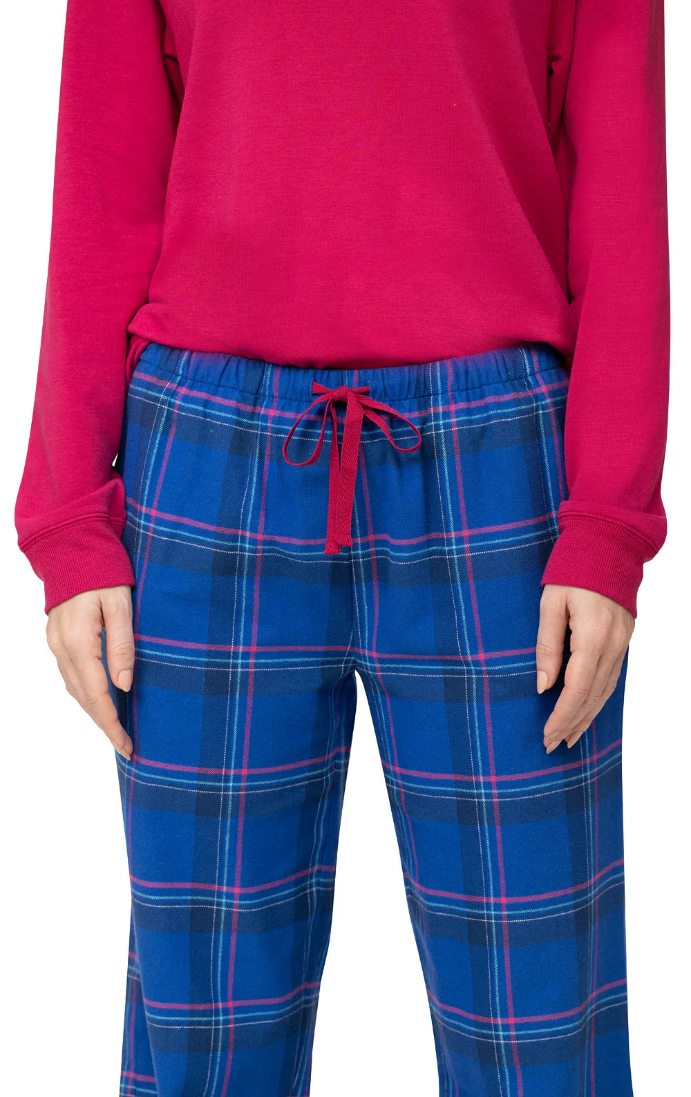 Bright Plaid Soft French Terry & Flannel Pajamas - Image 5
