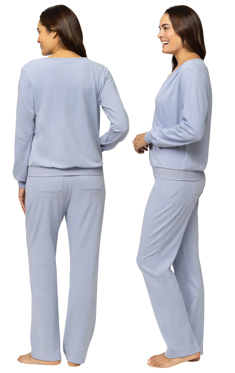 Brushed Knit Wrap Front Sweater Set - Image 8