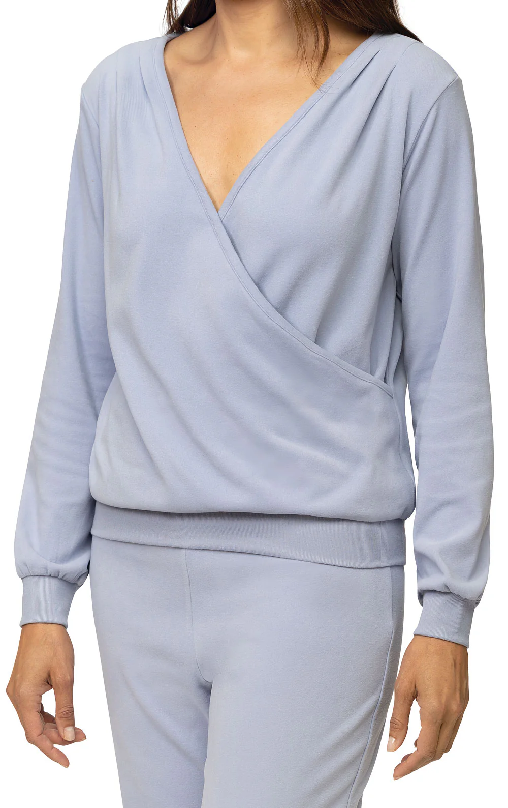 Brushed Knit Wrap Front Sweater Set - Image 9
