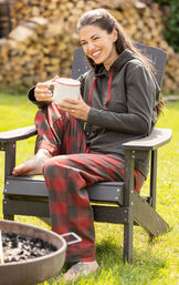 Buffalo Plaid Hoodie Pajamas - Pet & Owner - Image 3