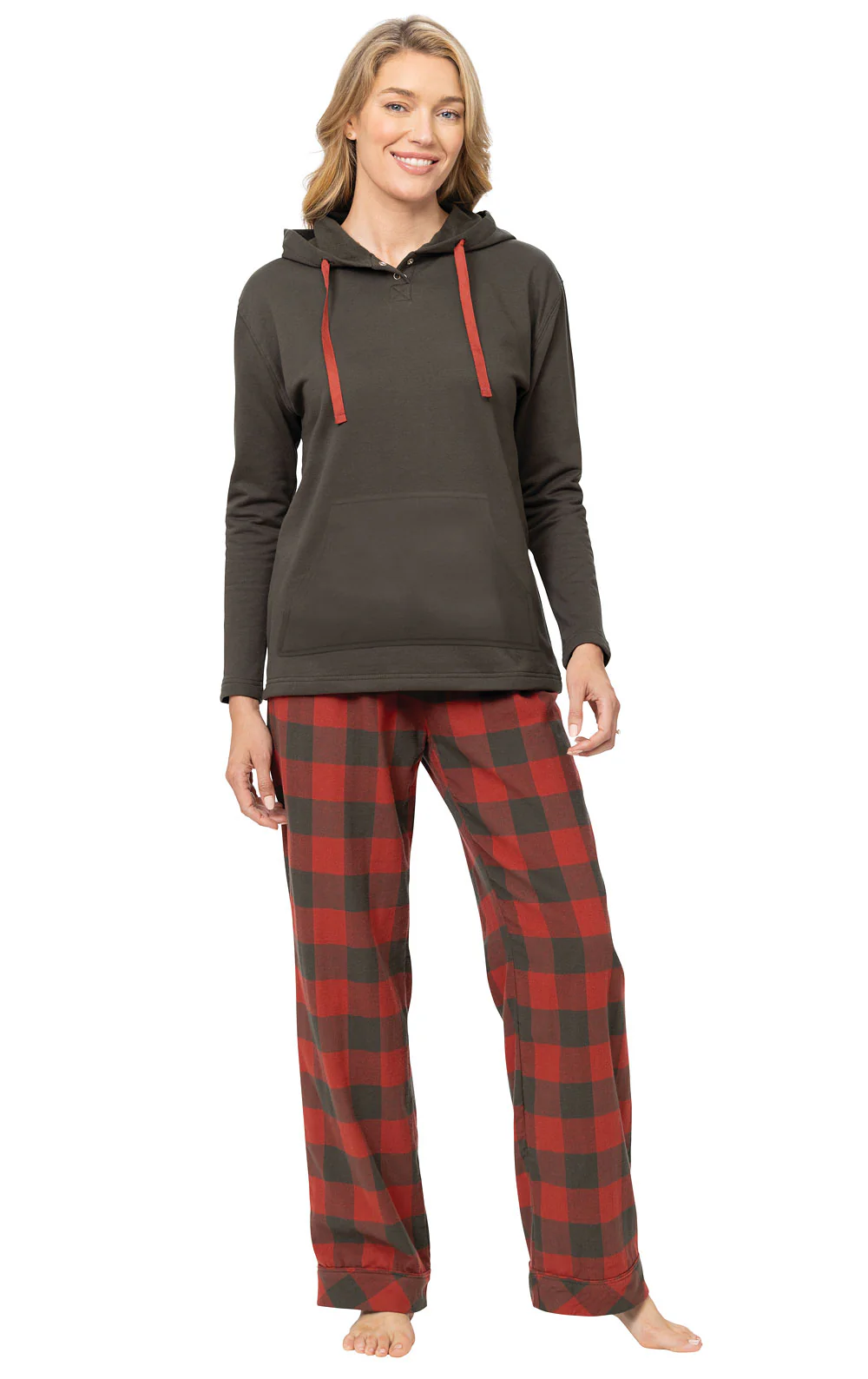 Buffalo Plaid Matching Couples Pajamas - Image 4