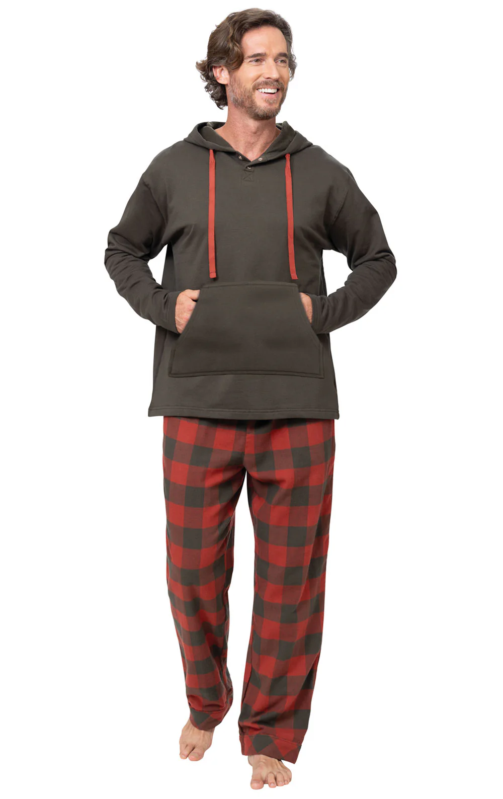 Buffalo Plaid Matching Couples Pajamas - Image 5