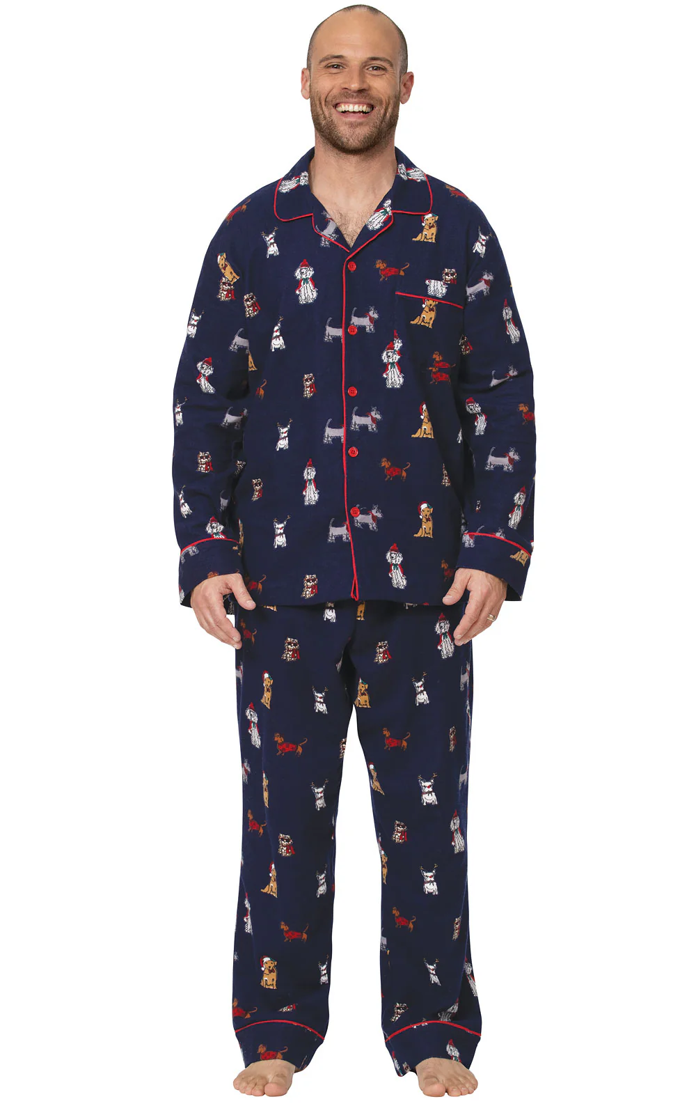 Christmas Dogs Matching Couples Pajamas - Image 4
