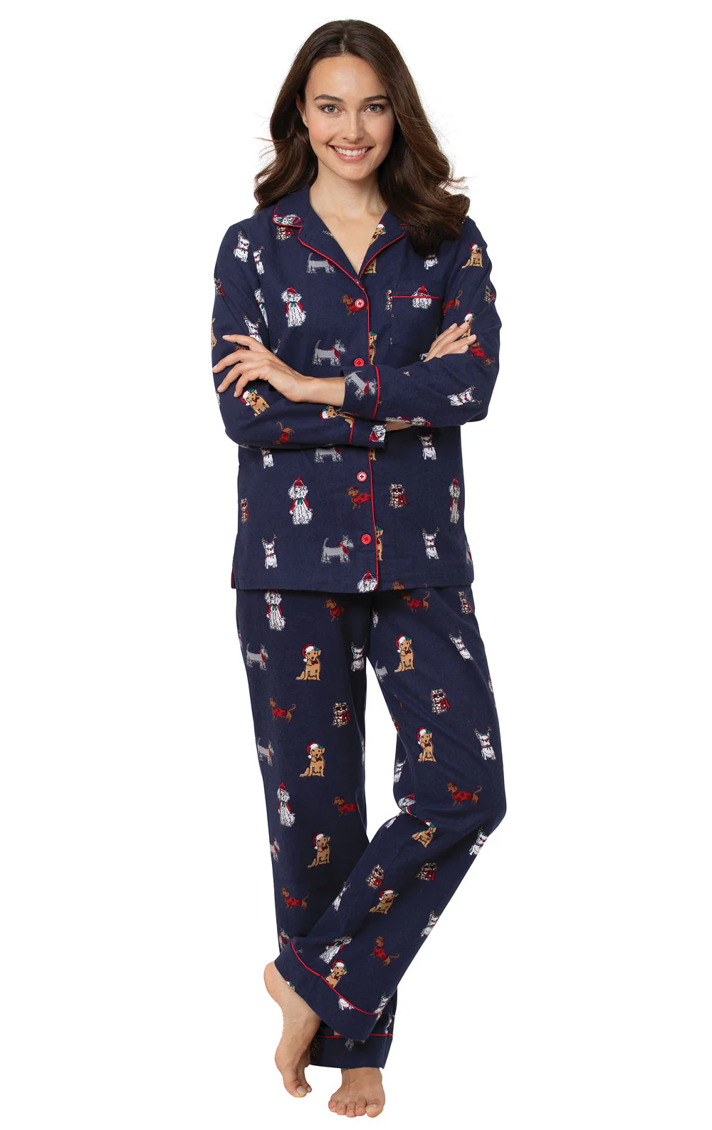 Christmas Dogs Matching Couples Pajamas - Image 3