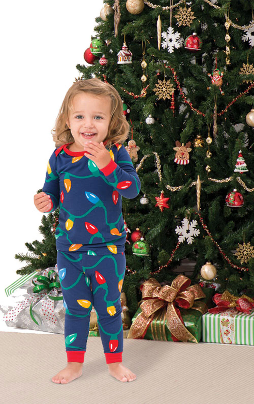 Christmas Lights Infant Pajamas - Family Set - Image 4