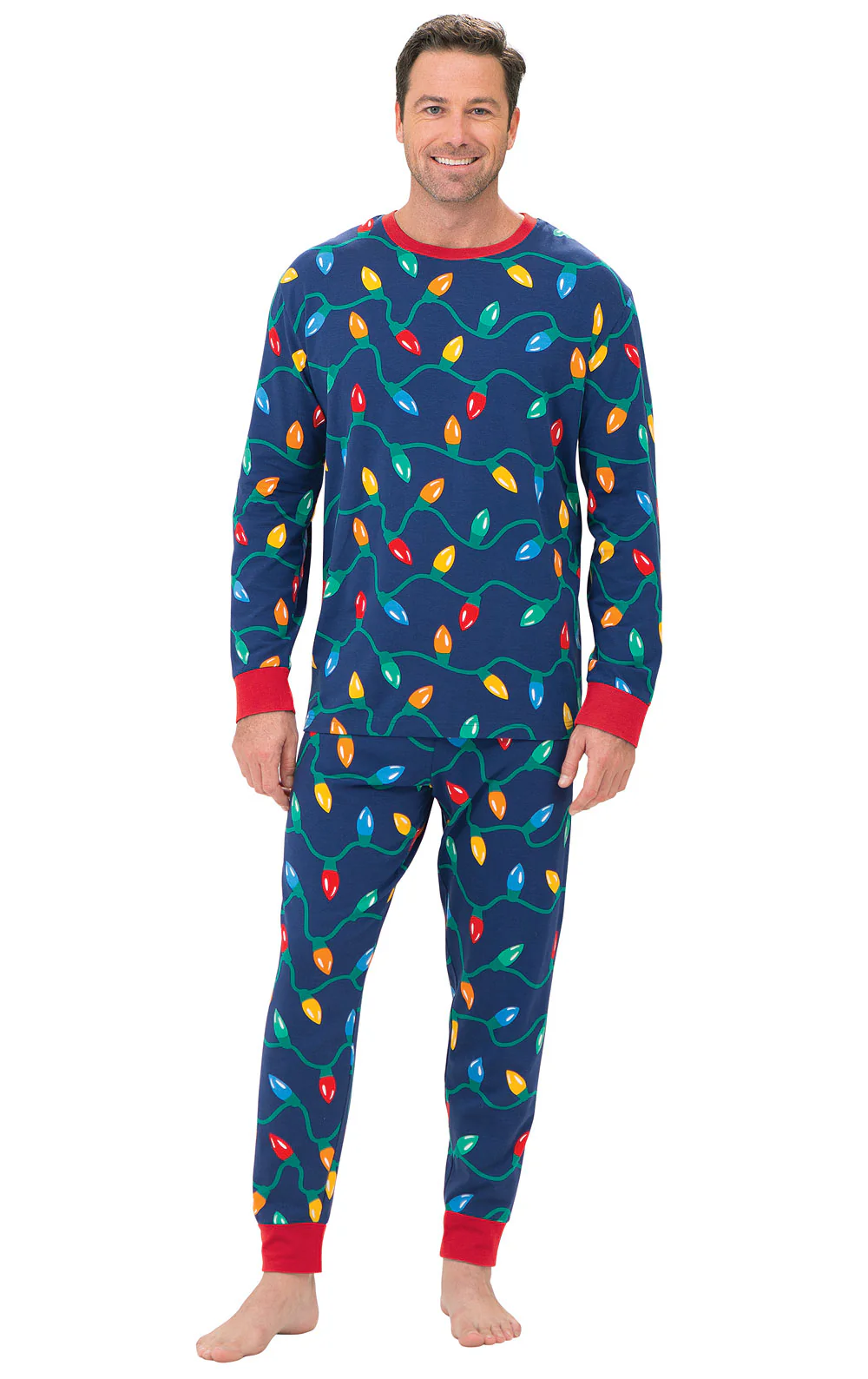 Christmas Lights Men's Pajamas - Family Set