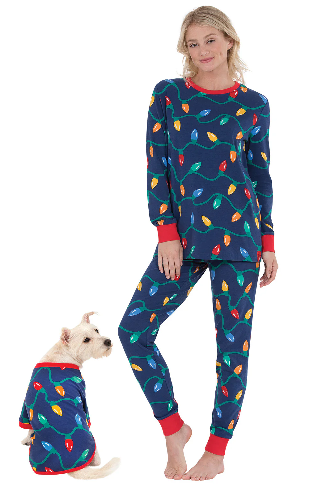 Christmas Lights Matching Pet & Owner Pajamas