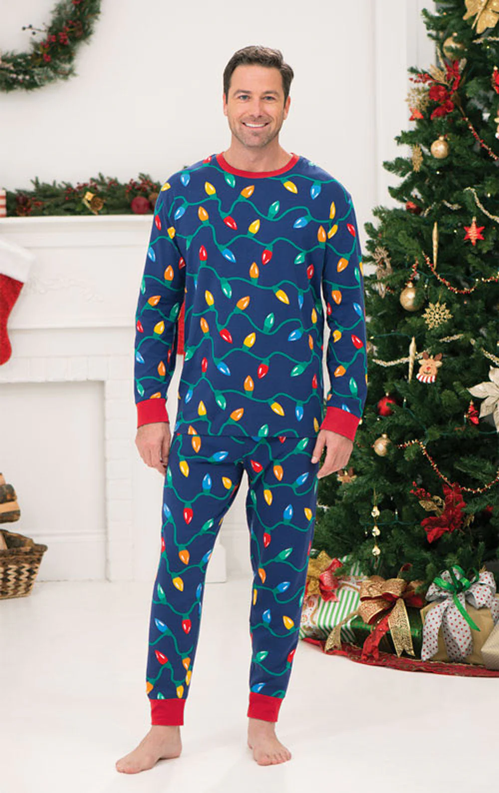 Christmas Lights Men's Pajamas - Pet & Owner - Image 2