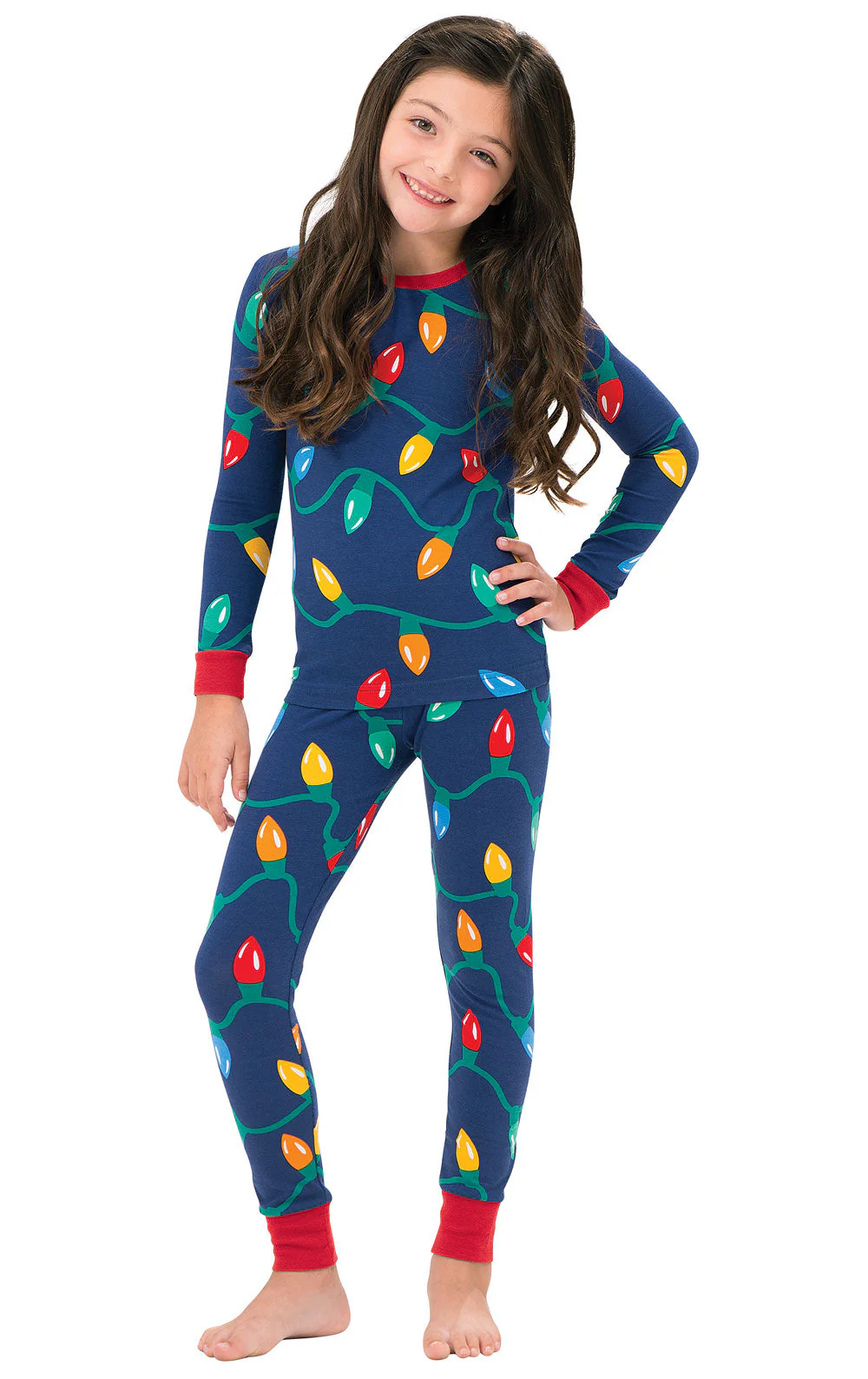 Christmas Lights Unisex Kids Pajamas - Family Set - Image 3