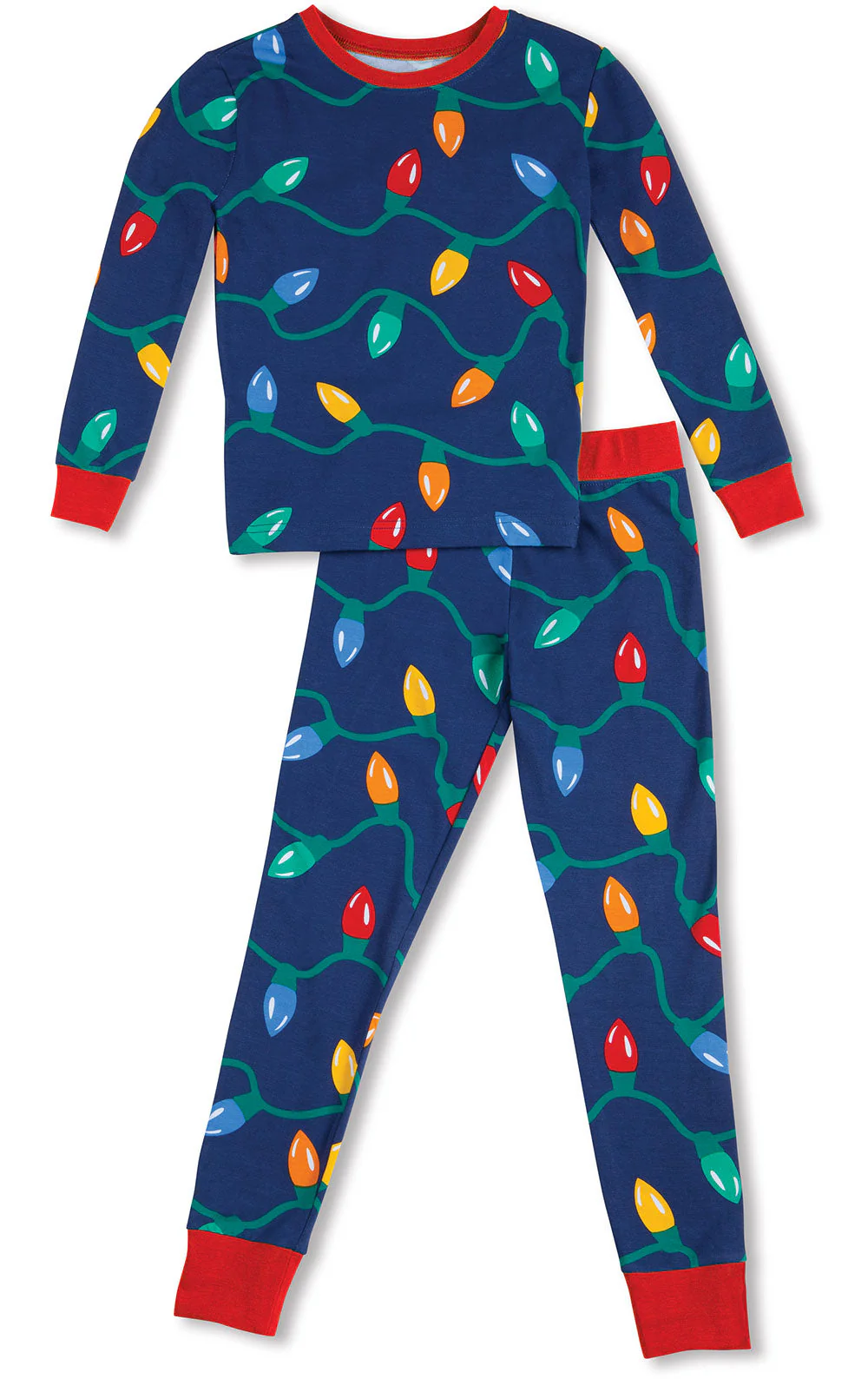 Christmas Lights Unisex Kids Pajamas - Family Set - Image 5
