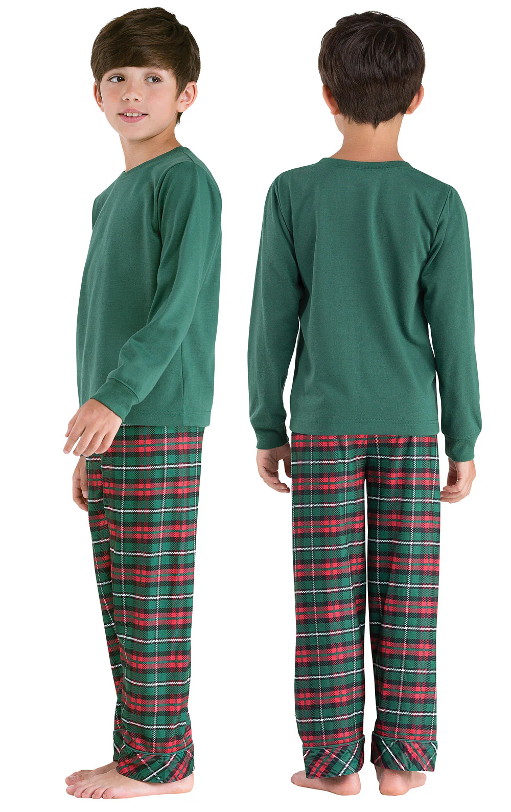 Christmas Plaid Unisex Kids Pajamas - Image 3