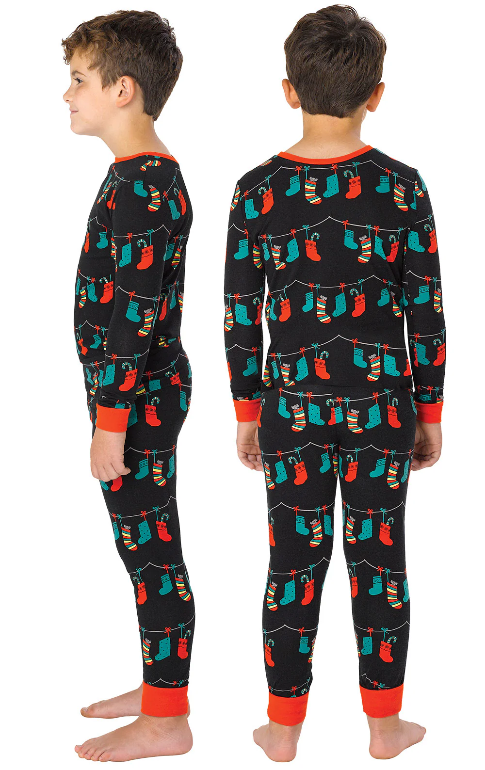 Christmas Stockings Unisex Kids Pajamas - Image 3