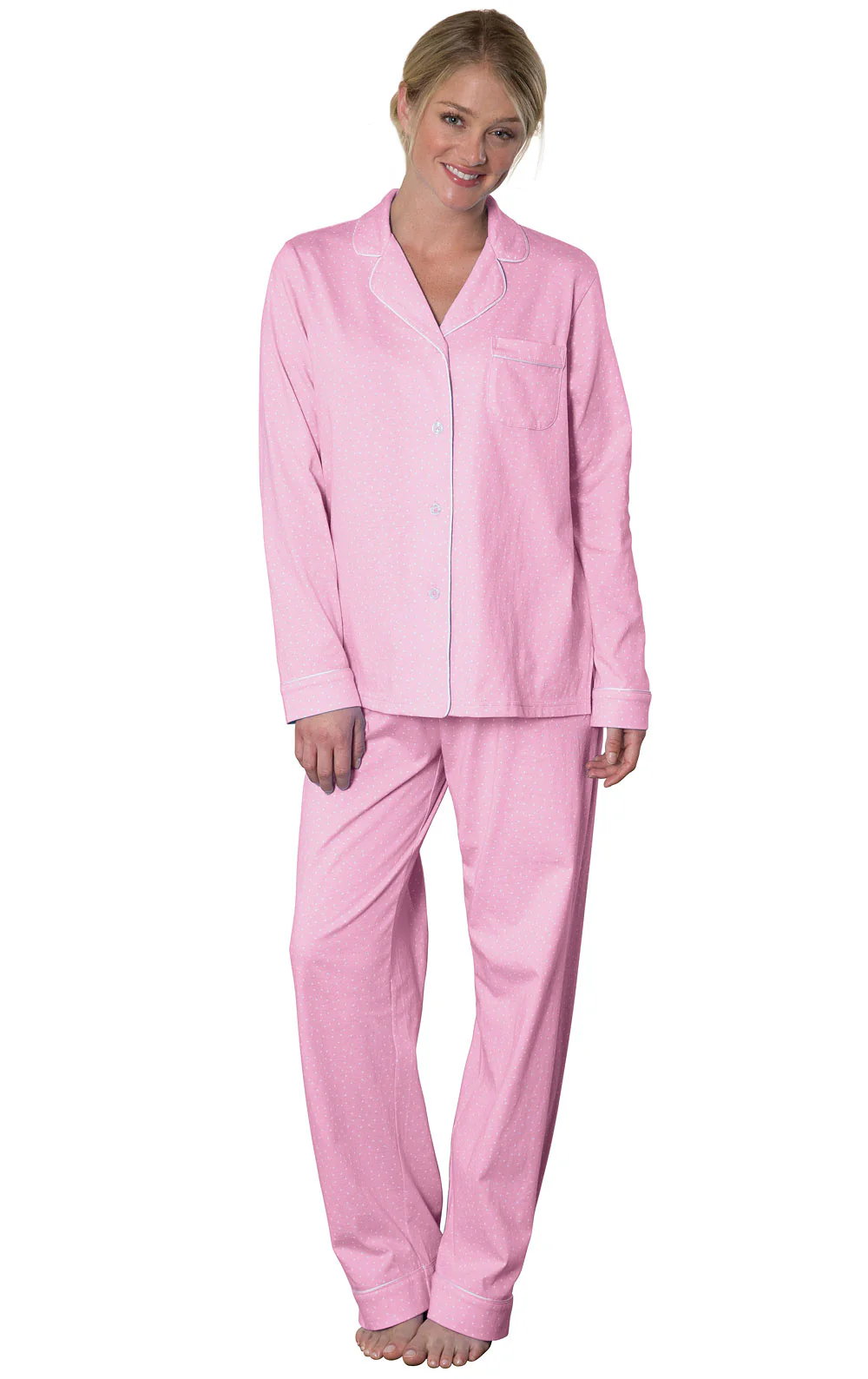 Classic Polka-Dot Button-Front Pajamas - Image 10
