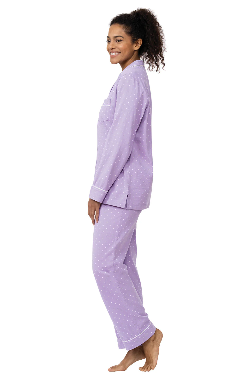 Classic Polka-Dot Button-Front Pajamas - Image 17