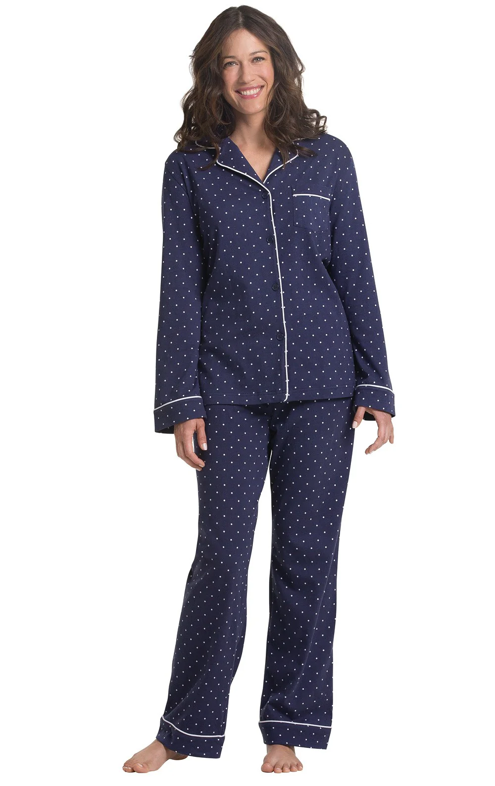 Classic Polka-Dot Button-Front Pajamas - Image 19