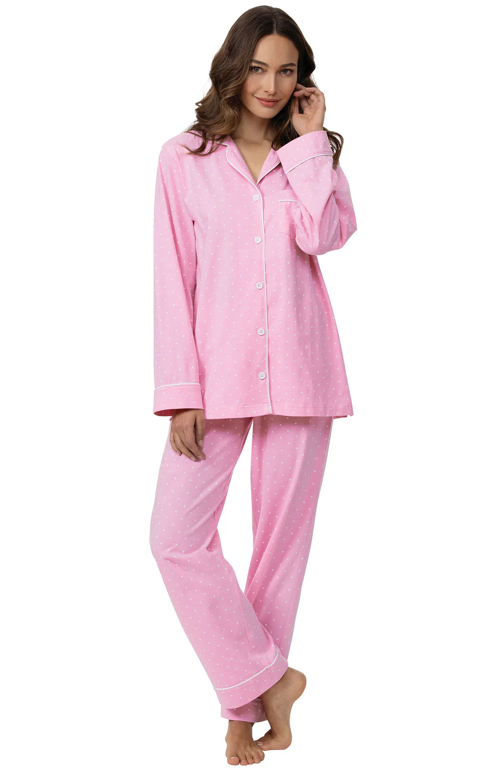 Classic Polka-Dot Button-Front Pajamas - Image 2
