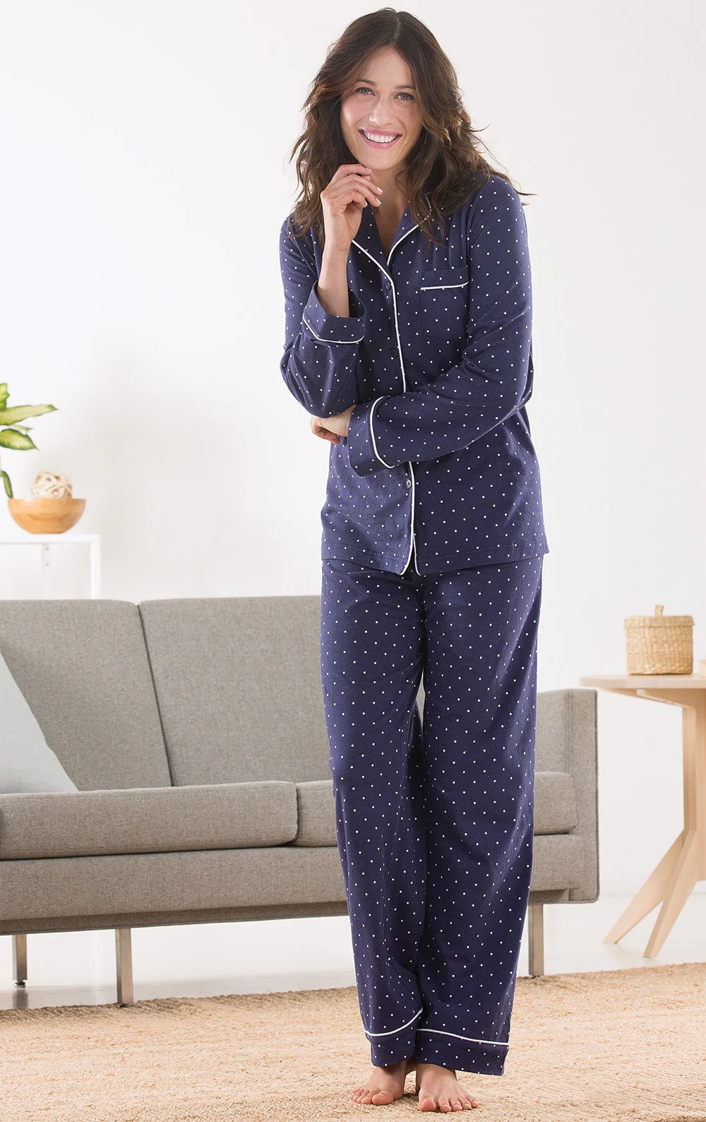 Classic Polka-Dot Button-Front Pajamas - Image 21