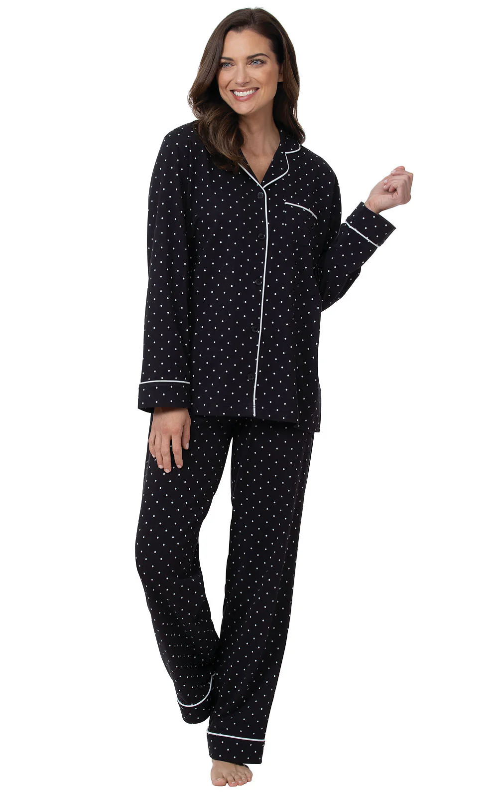 Classic Polka-Dot Button-Front Pajamas - Image 24