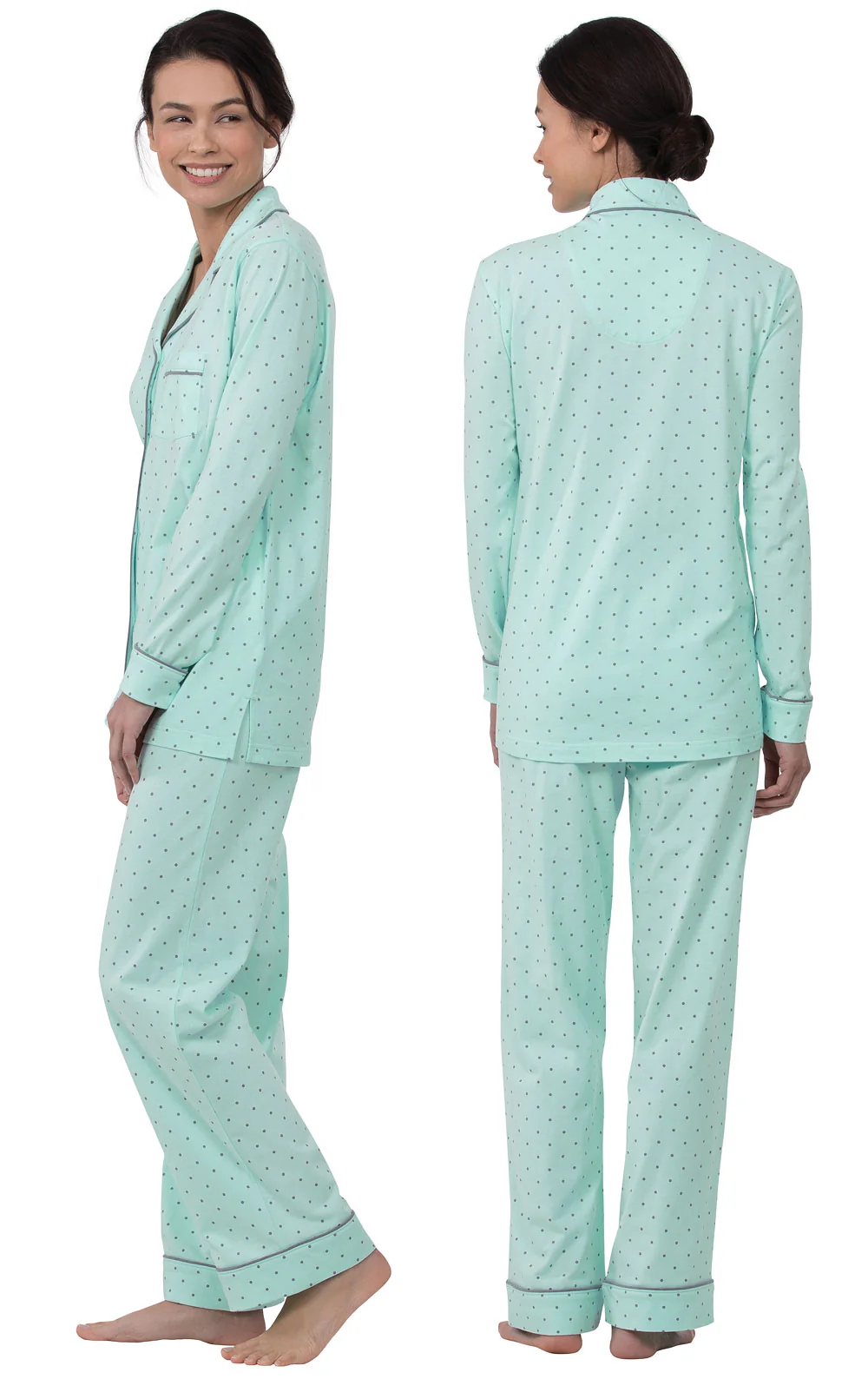 Classic Polka-Dot Button-Front Pajamas - Image 27