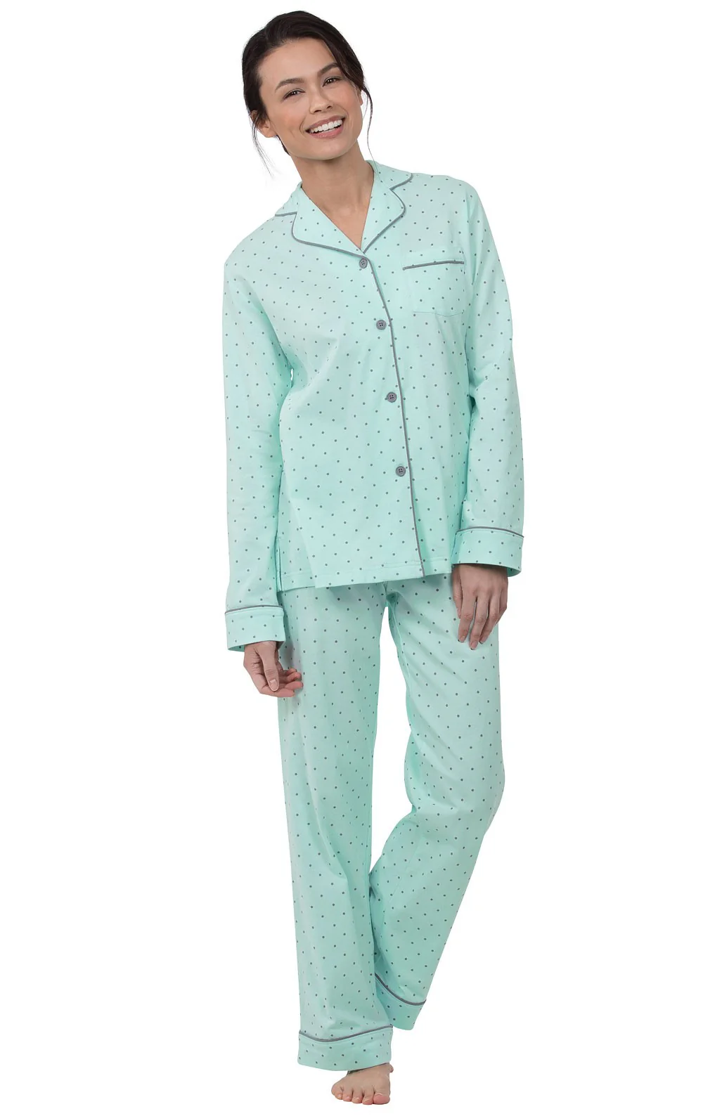 Classic Polka-Dot Button-Front Pajamas - Image 28