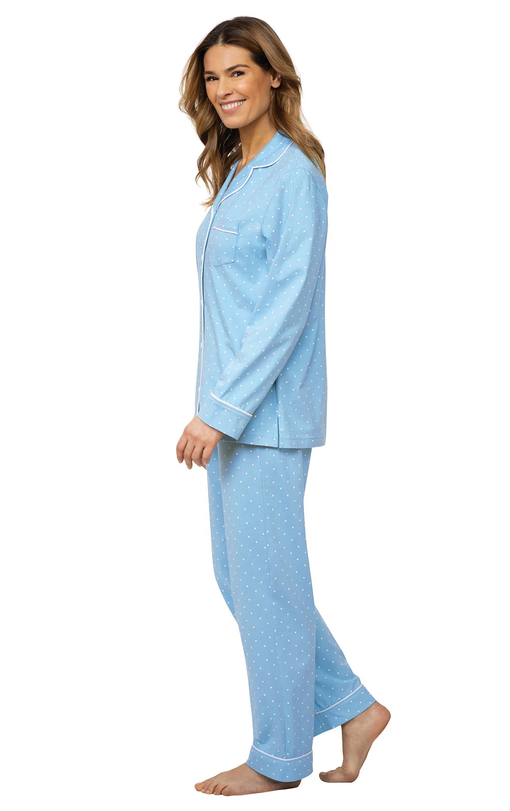 Classic Polka-Dot Button-Front Pajamas - Image 7