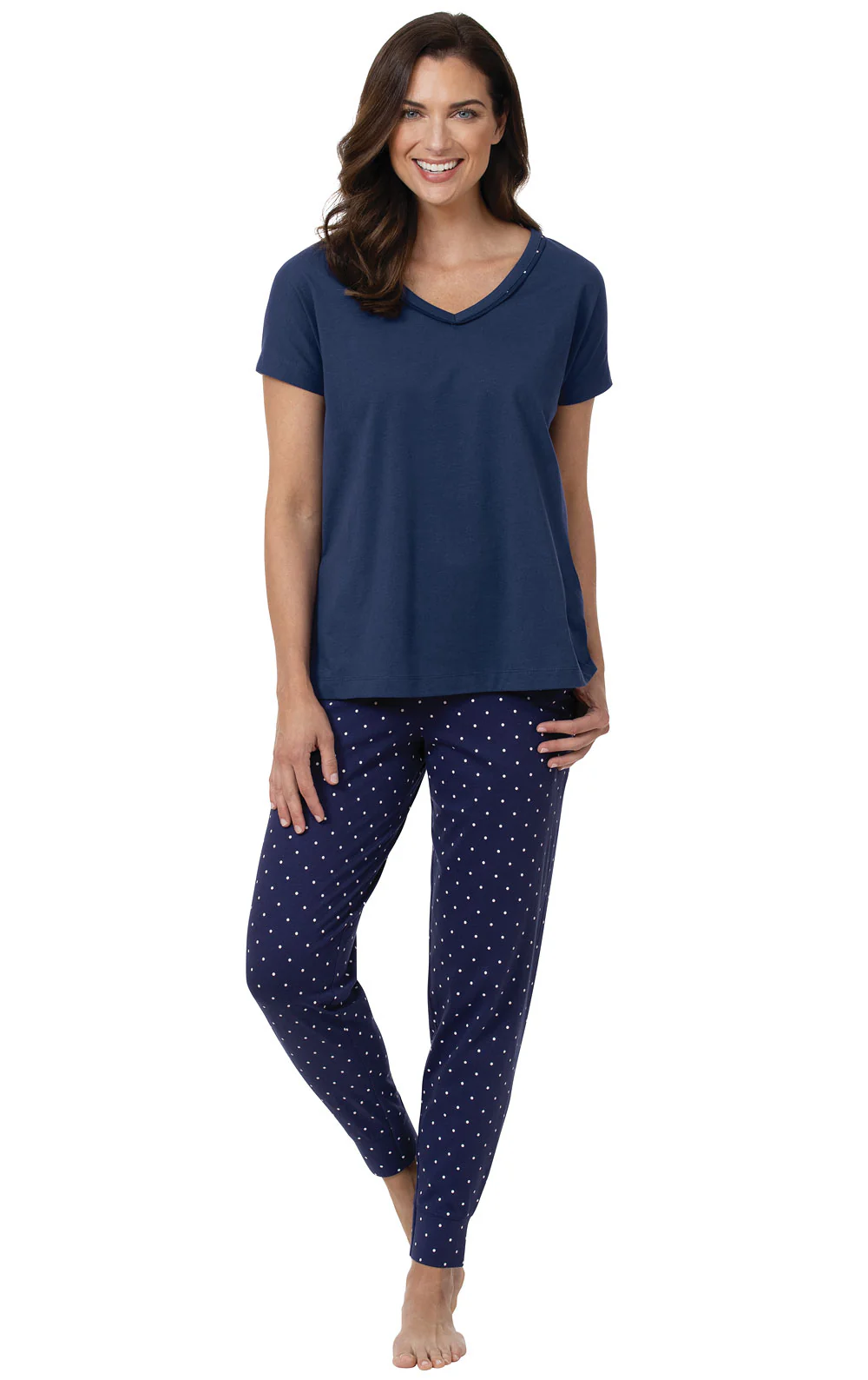 Classic Polka-Dot Dolman Sleeve Jogger Pajamas  - Final Sale - Image 4