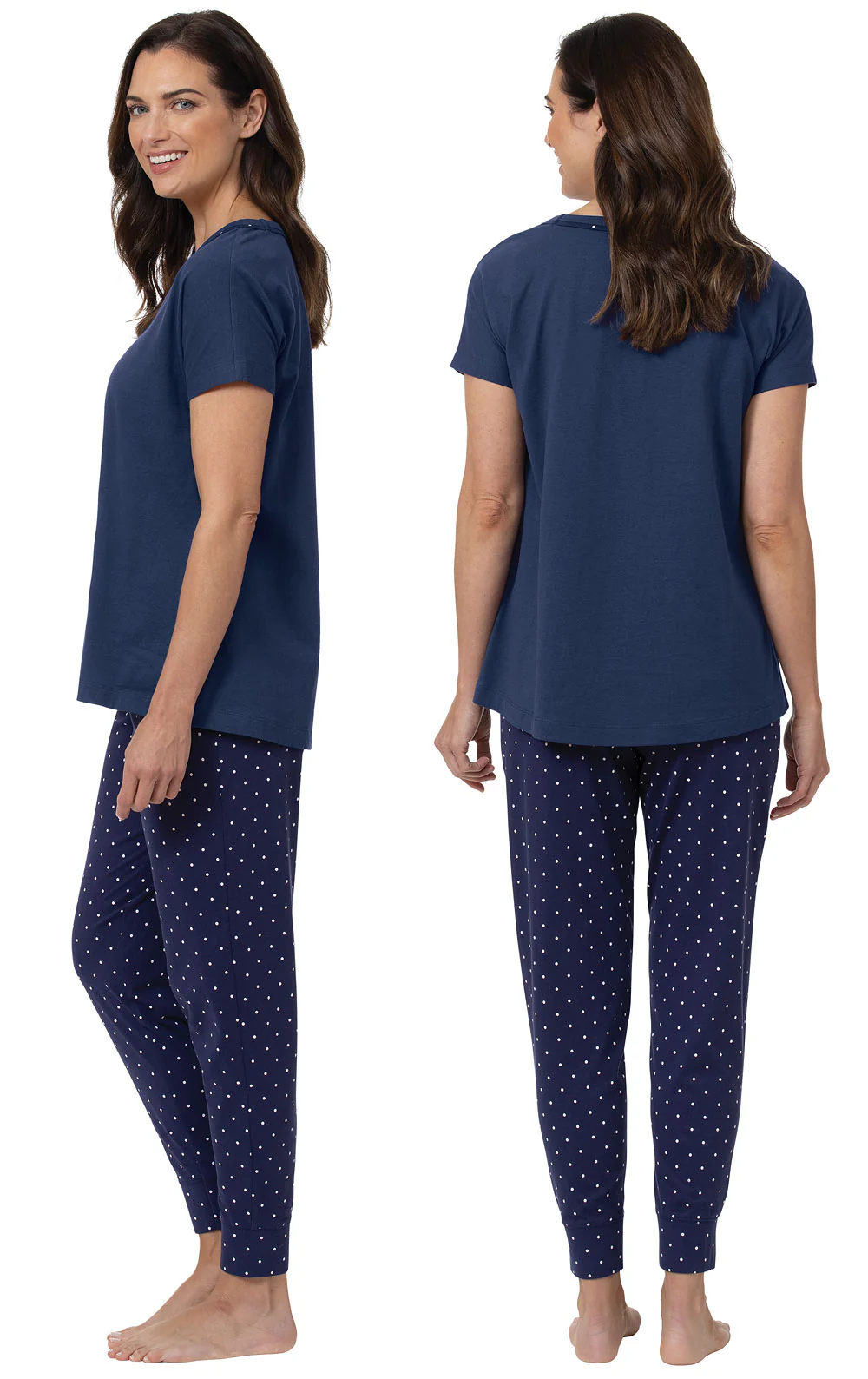 Classic Polka-Dot Dolman Sleeve Jogger Pajamas  - Final Sale - Image 5