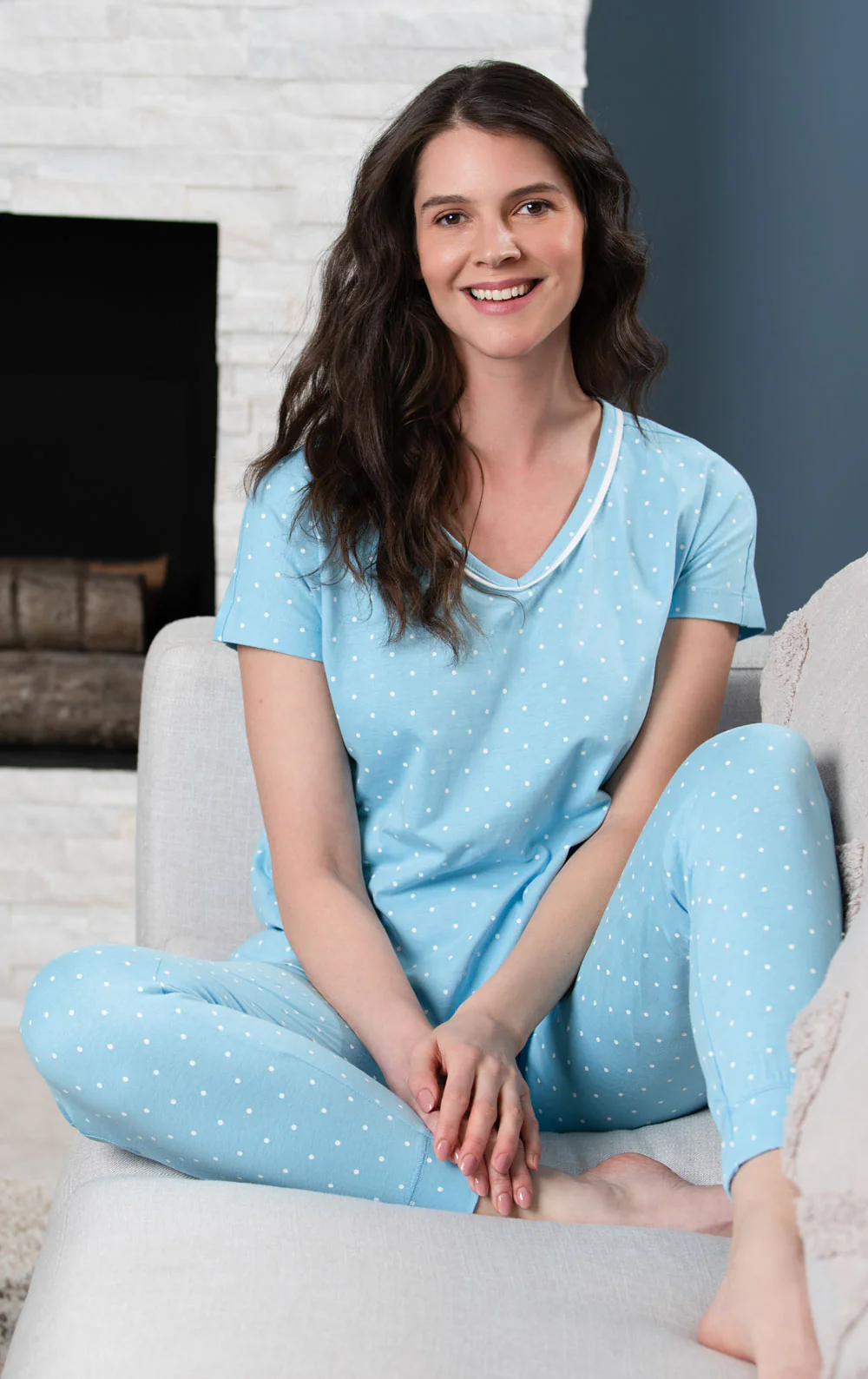 Classic Polka-Dot Dolman Sleeve Jogger Pajamas  - Final Sale - Image 8