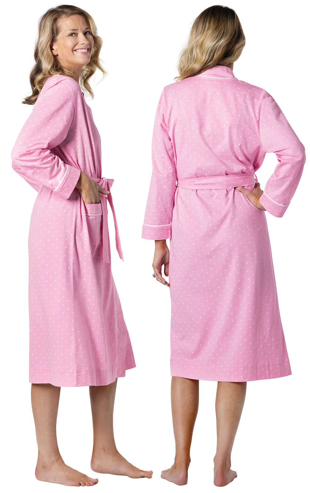 Classic Polka-Dot Mid-Length Robe - FINAL SALE - Image 9