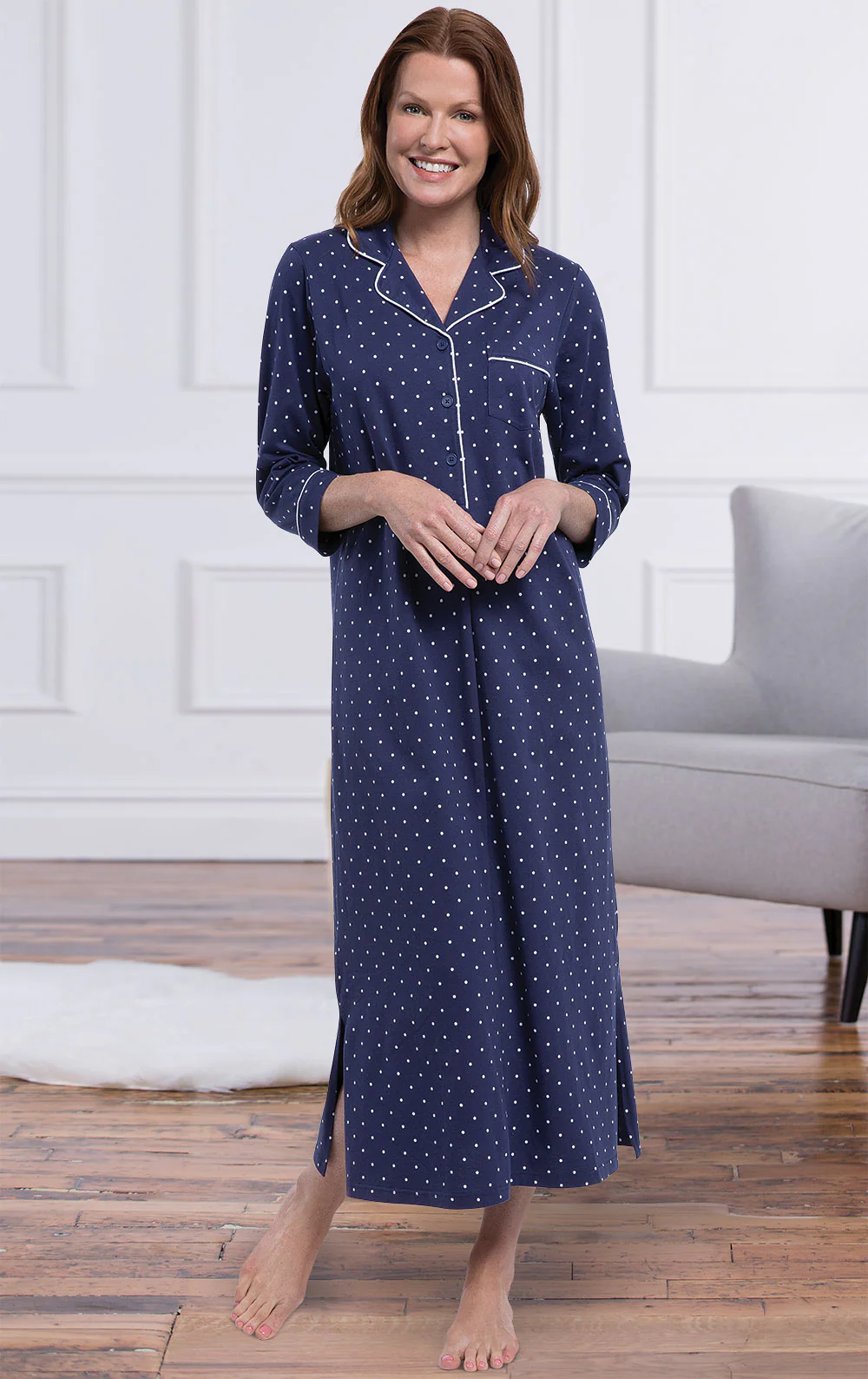 Classic Polka-Dot Nightgown - Image 3