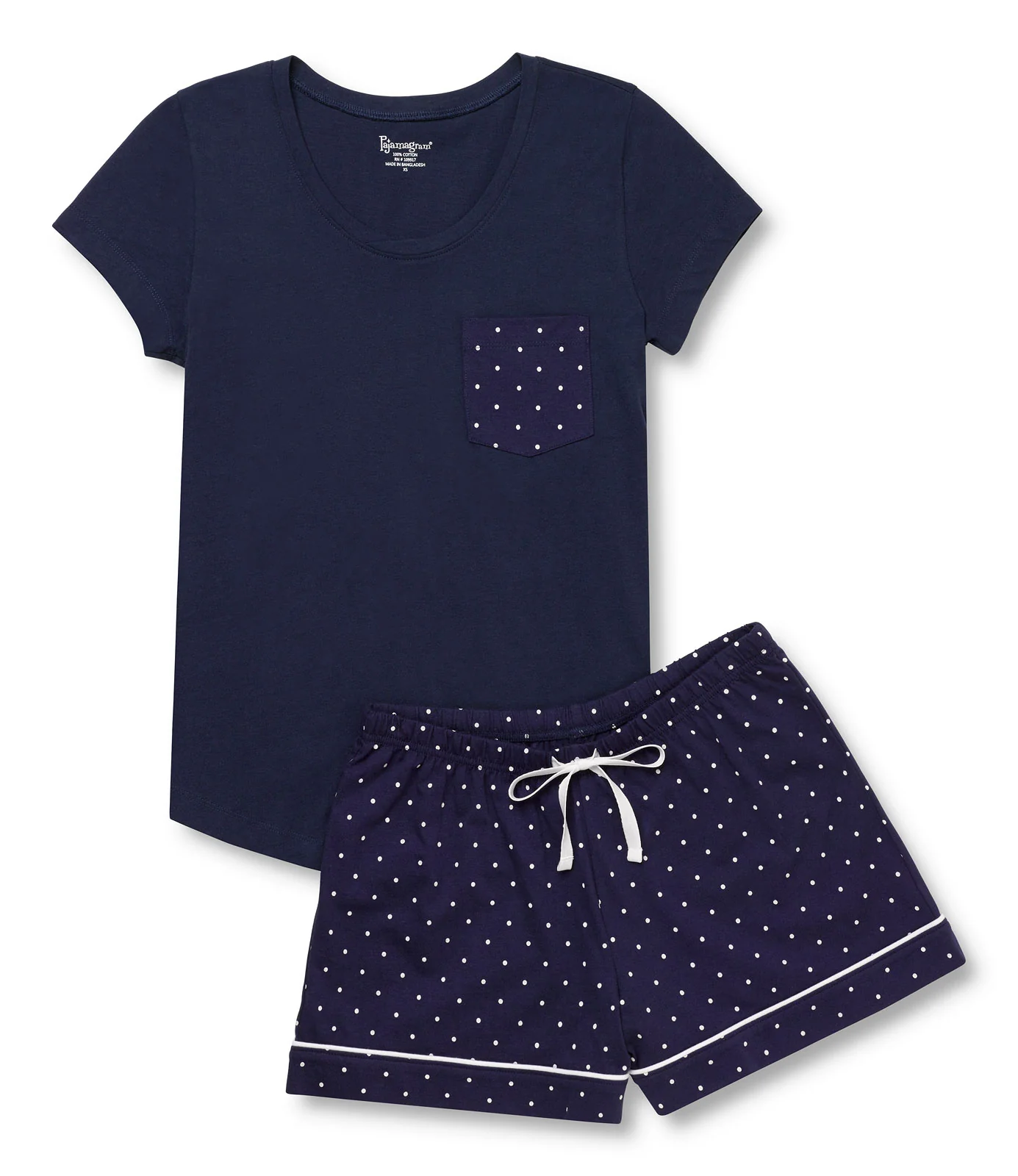 Classic Polka-Dot Pocket Tee Short Set - Image 3