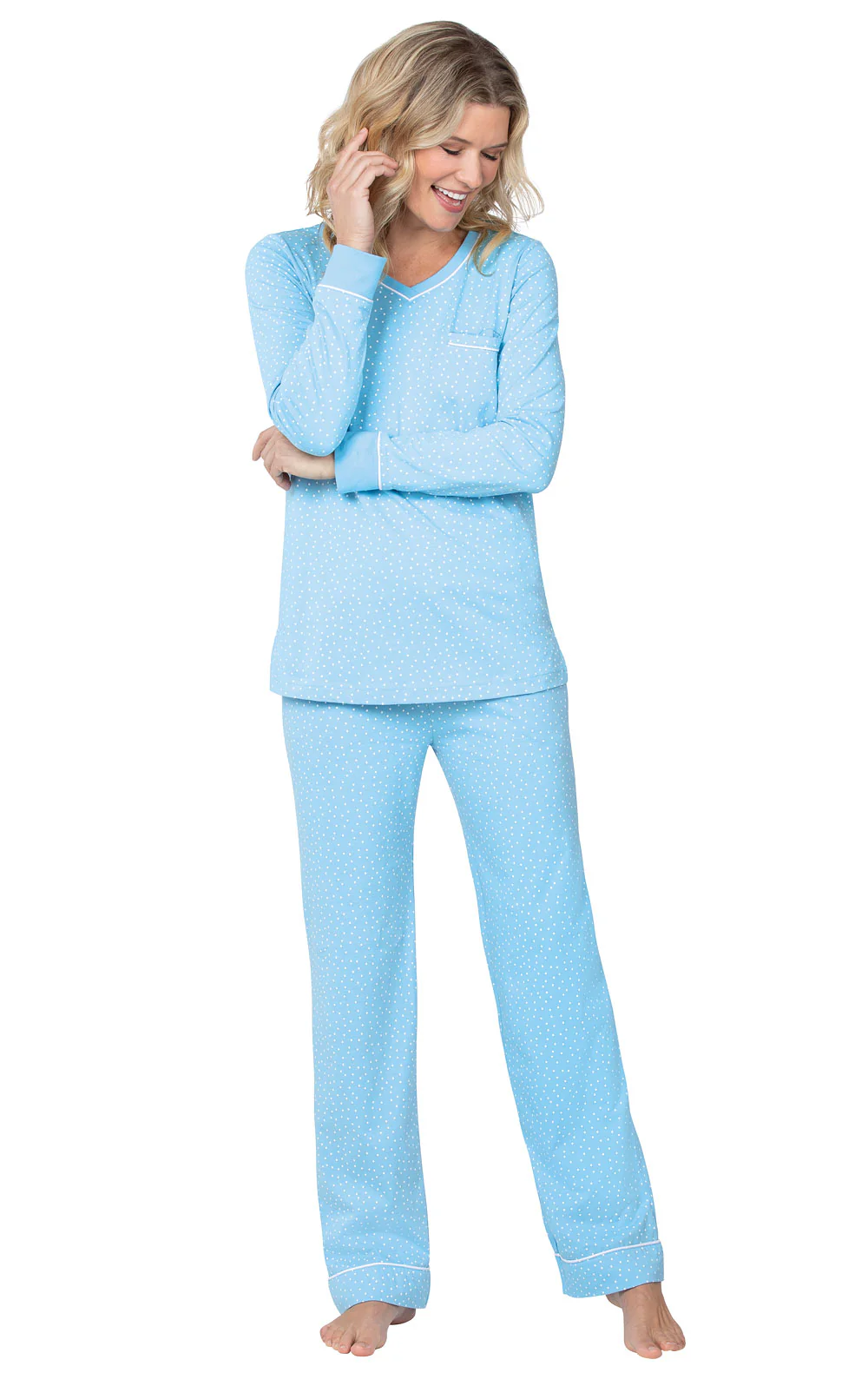 Classic Polka-Dot Pullover Pajamas - Image 4