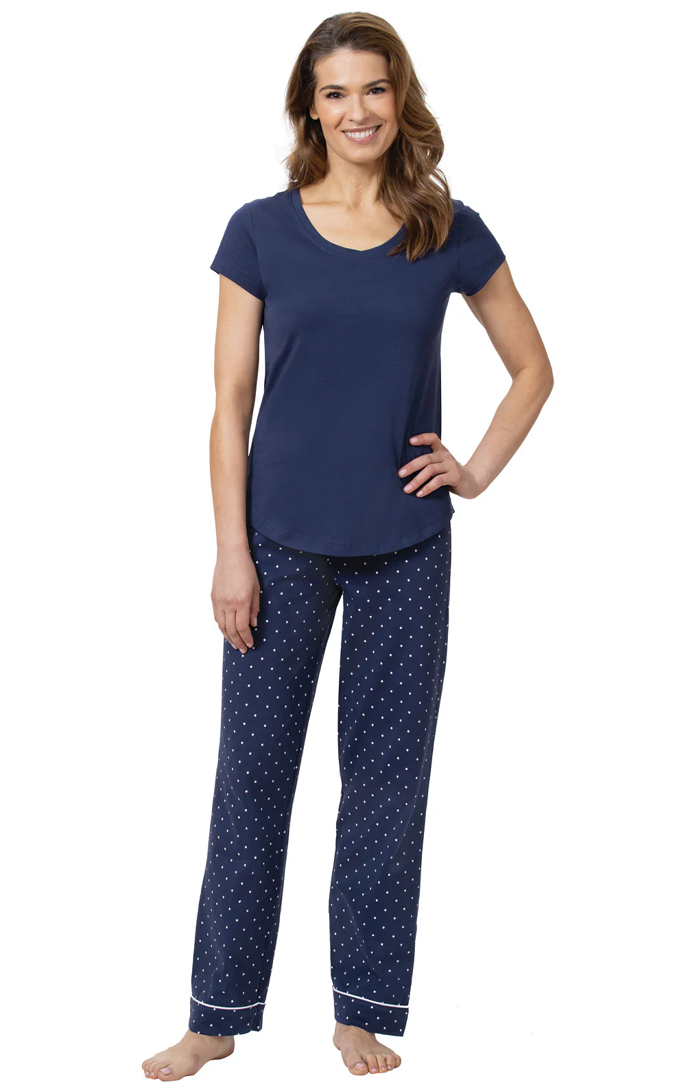 Classic Polka-Dot Short Sleeve Pajamas