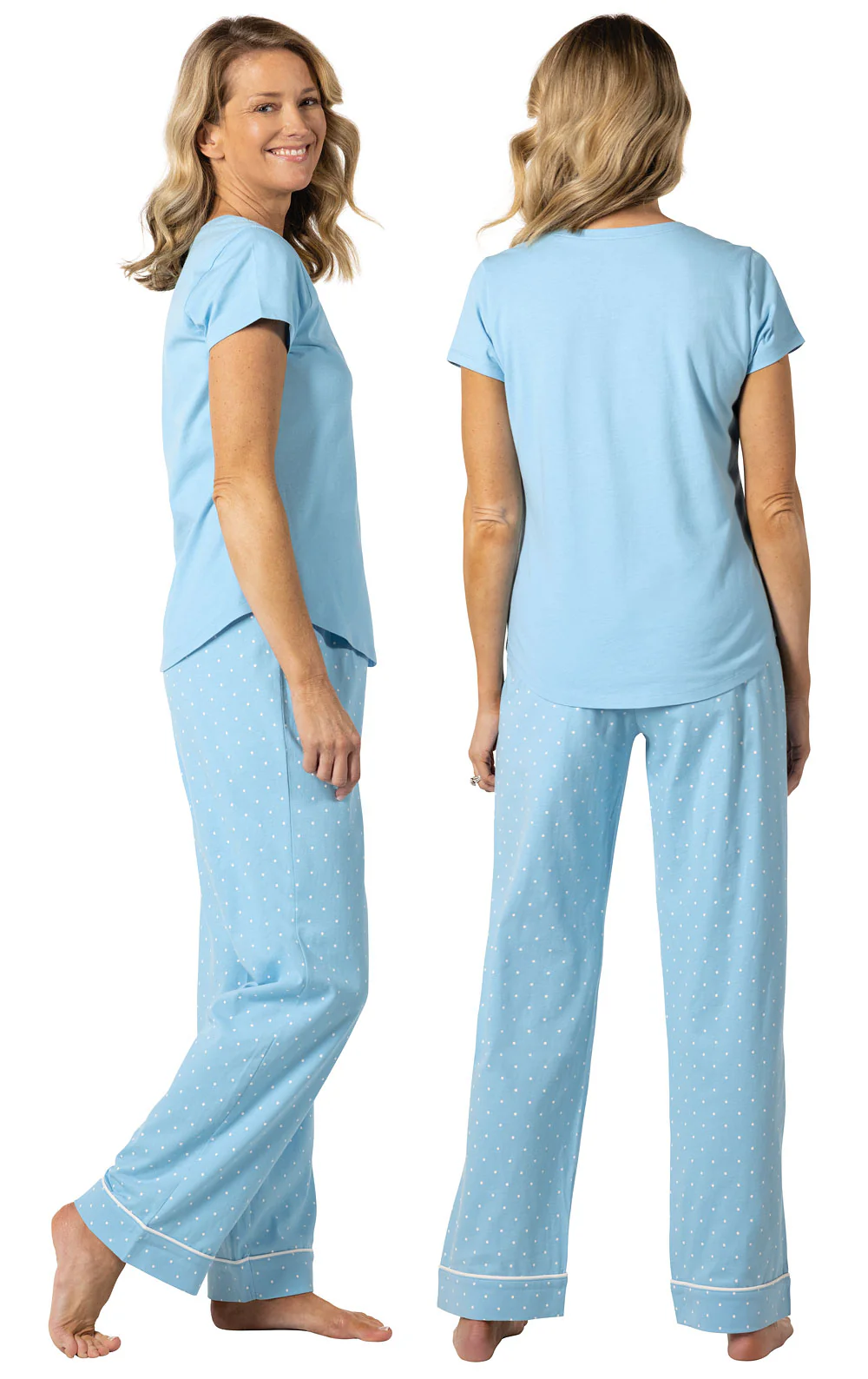 Classic Polka-Dot Short Sleeve Pajamas - Image 10