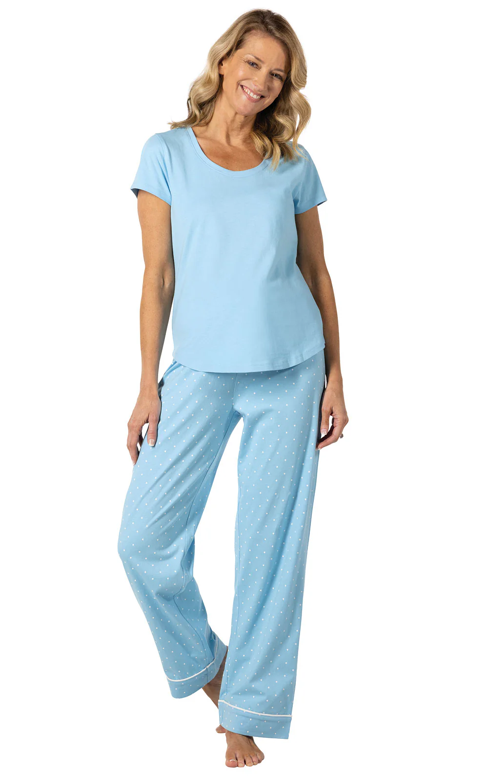 Classic Polka-Dot Short Sleeve Pajamas - Image 9