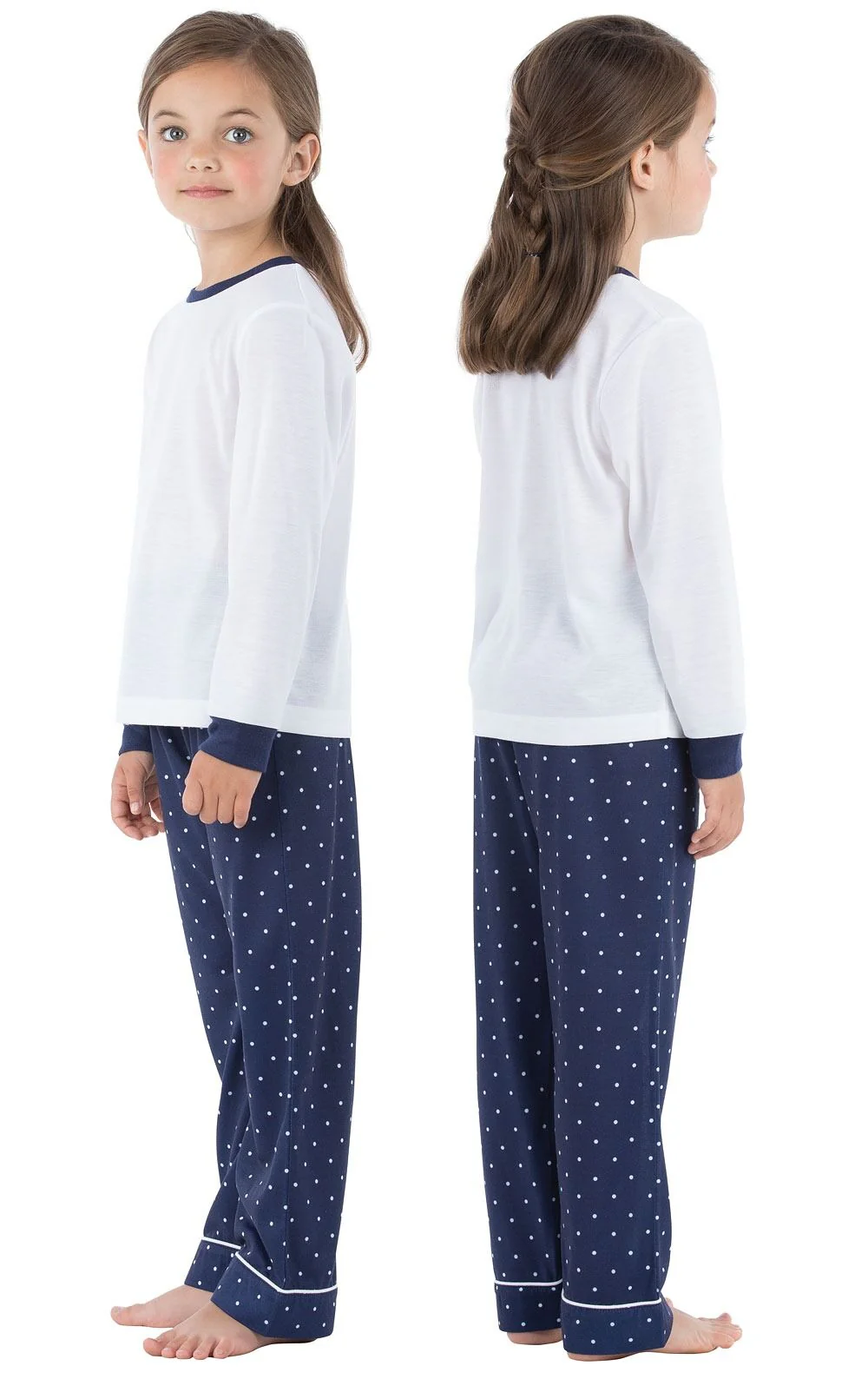 Classic Polka-Dots Pullover Unisex Kids Pajamas - Image 2