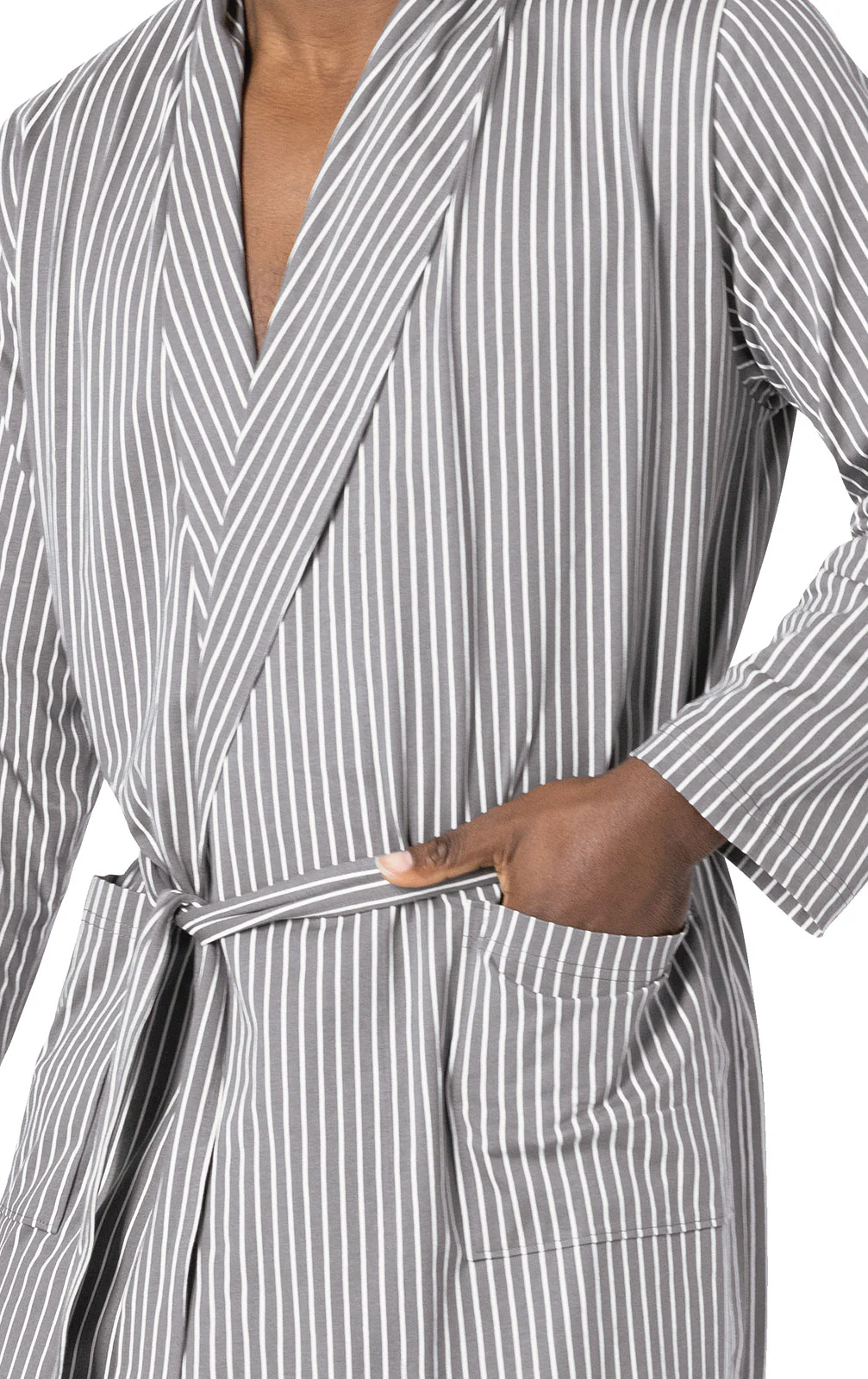 Classic Stripe Men's Robe - Image 5
